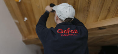 Electrical Certificate of Verification inspection being carried out by a GoFox electrician.