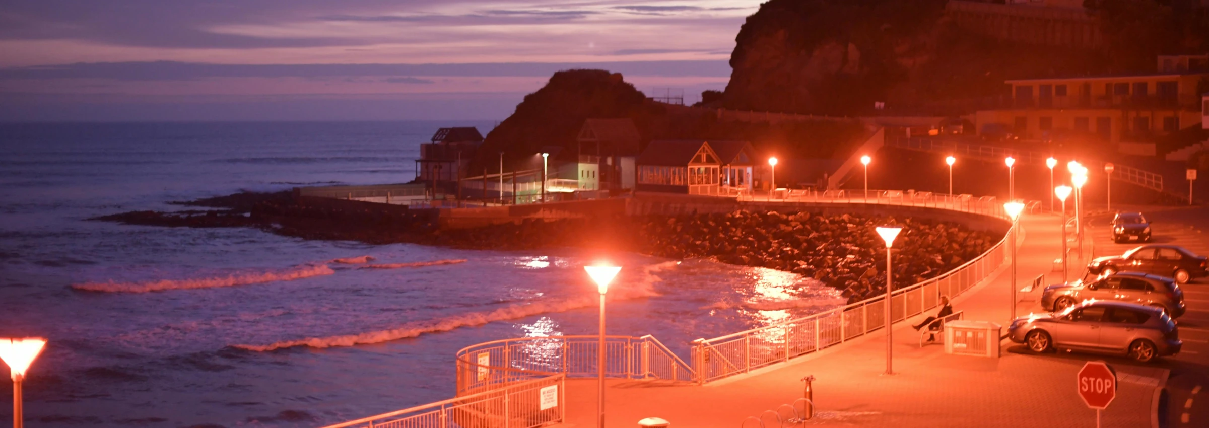 Dunedin South water front at night