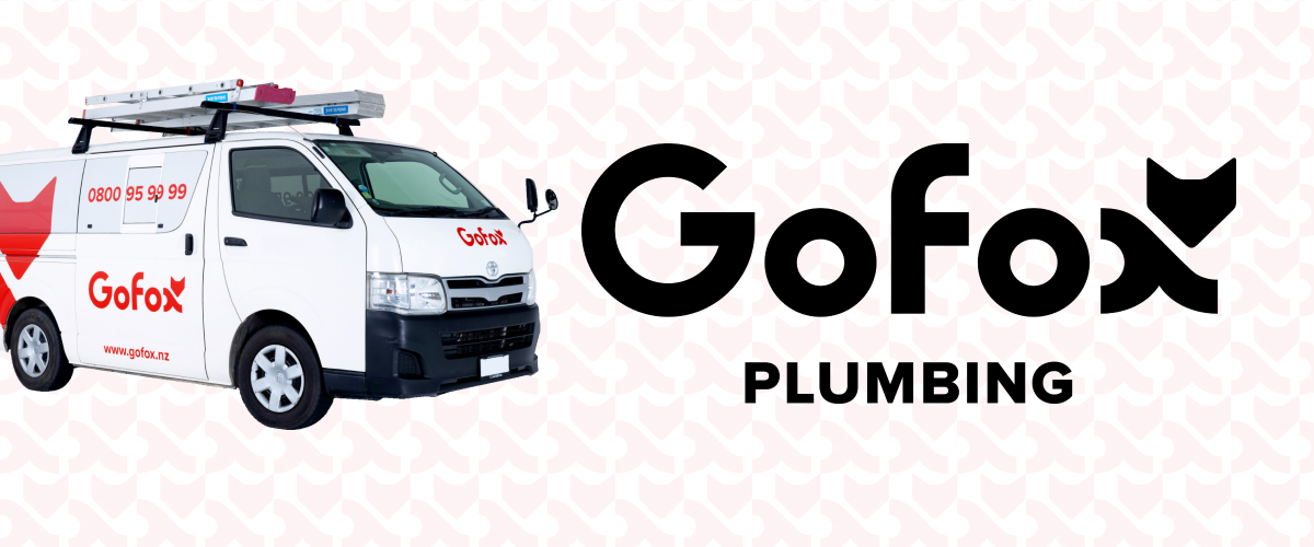 Blocked drain plumbing services by GoFox Plumbing, showing a GoFox branded plumbing van beside the GoFox Plumbing logo banner.