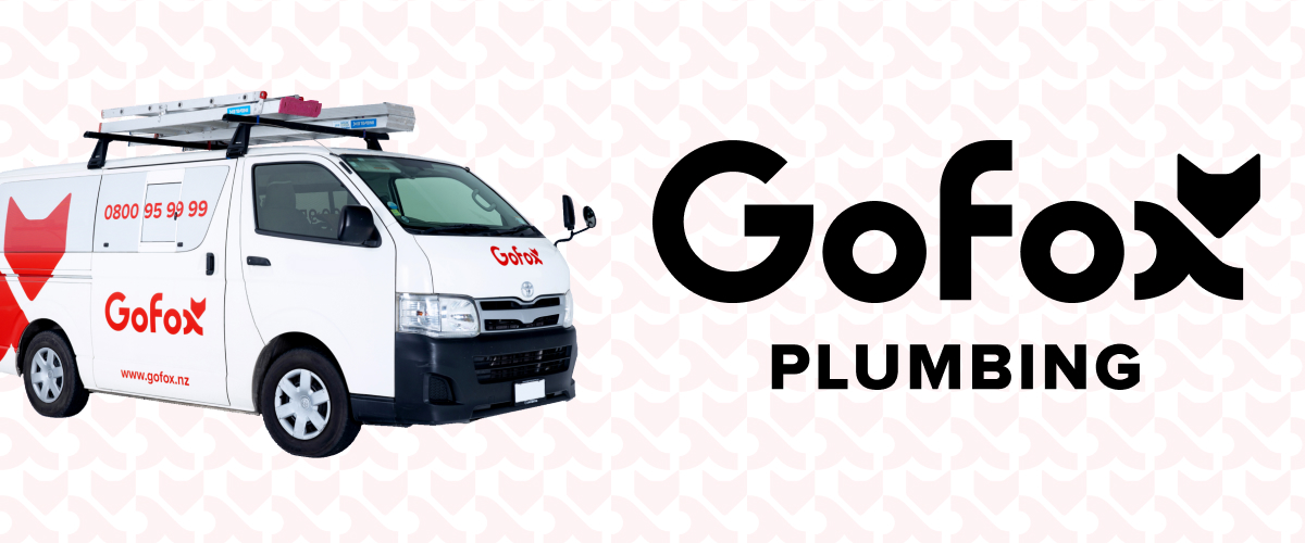 Septic Tank Maintenance and servicing from GoFox Plumbing: a branded GoFox service van with ladder and roof rack, alongside the GoFox Plumbing logo and contact number.