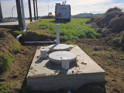 Concreate wasterwater tank inground installation